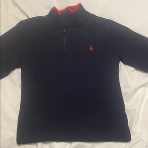 Ralph Lauren Navy and Red Half-Zip Sweater